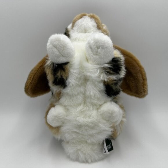 Living Nature 11" Dutch Lop Eared Bunny Rabbit Plush / Tan, White and Black - Picture 6 of 12
